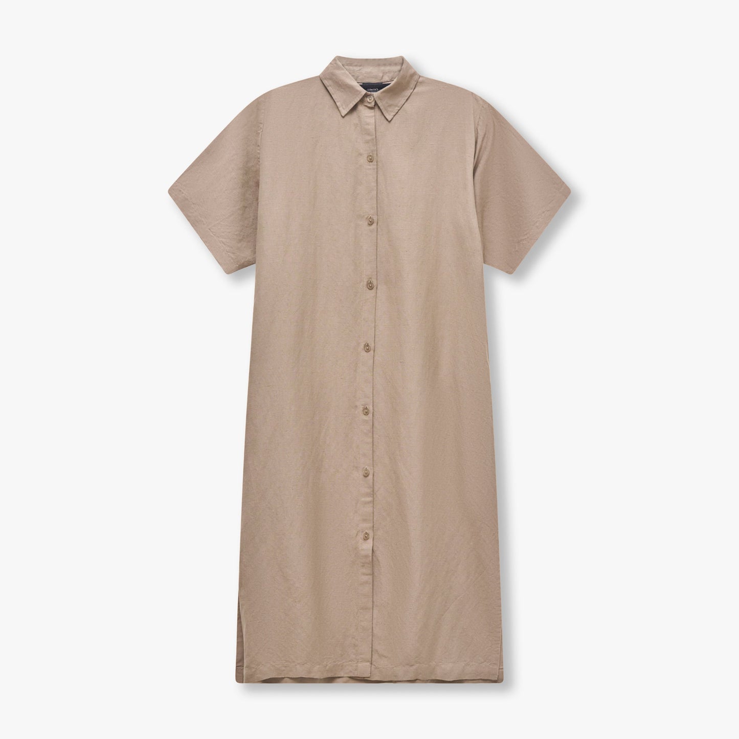 REWEAR Linen Mix Shirt Dress - Marsh Grey