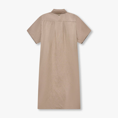 REWEAR Linen Mix Shirt Dress - Marsh Grey
