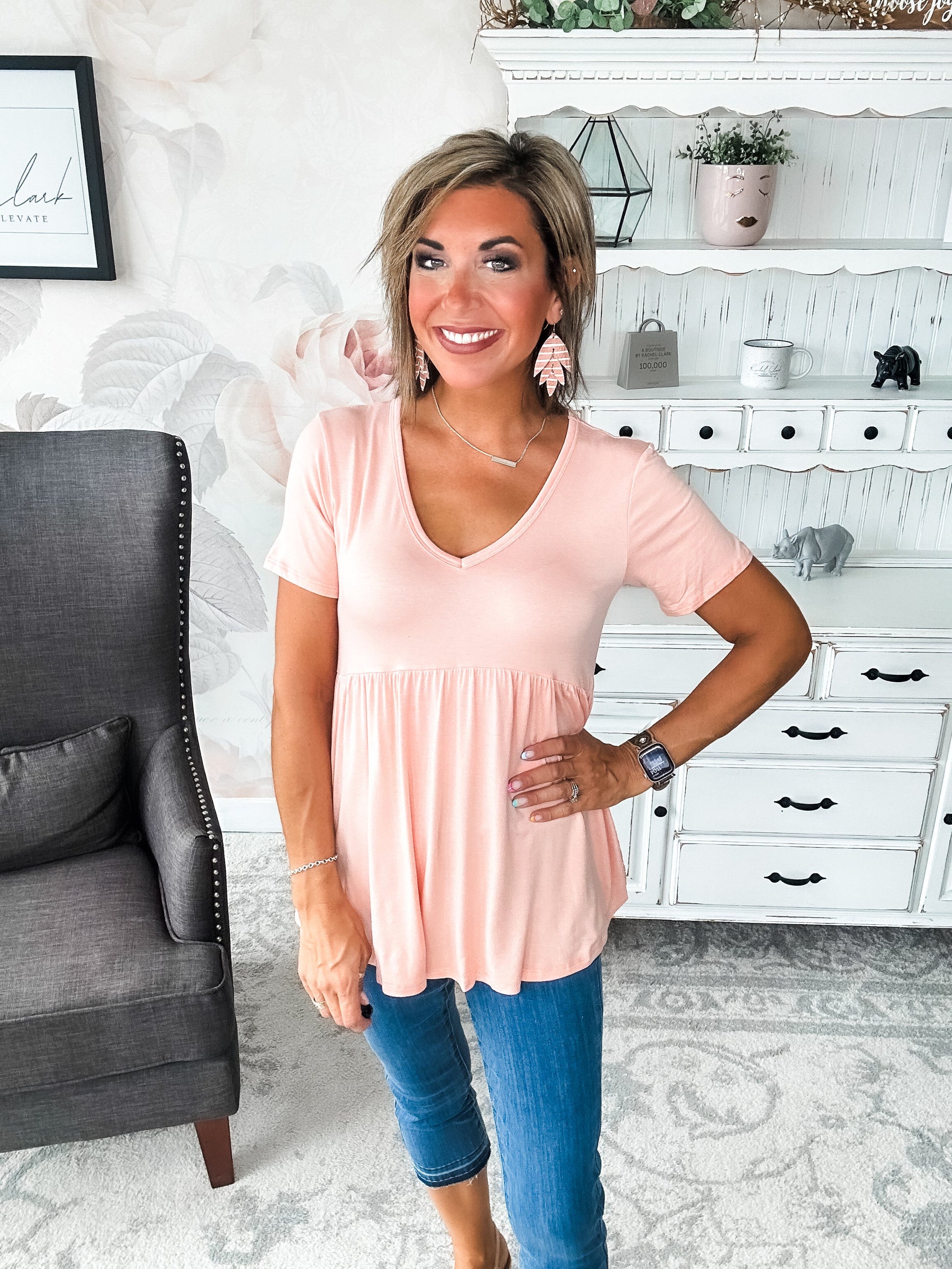 Just Look Back Babydoll Top
