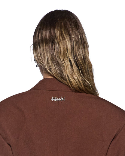 DARE CINCHED BLAZER CHOCOLATE