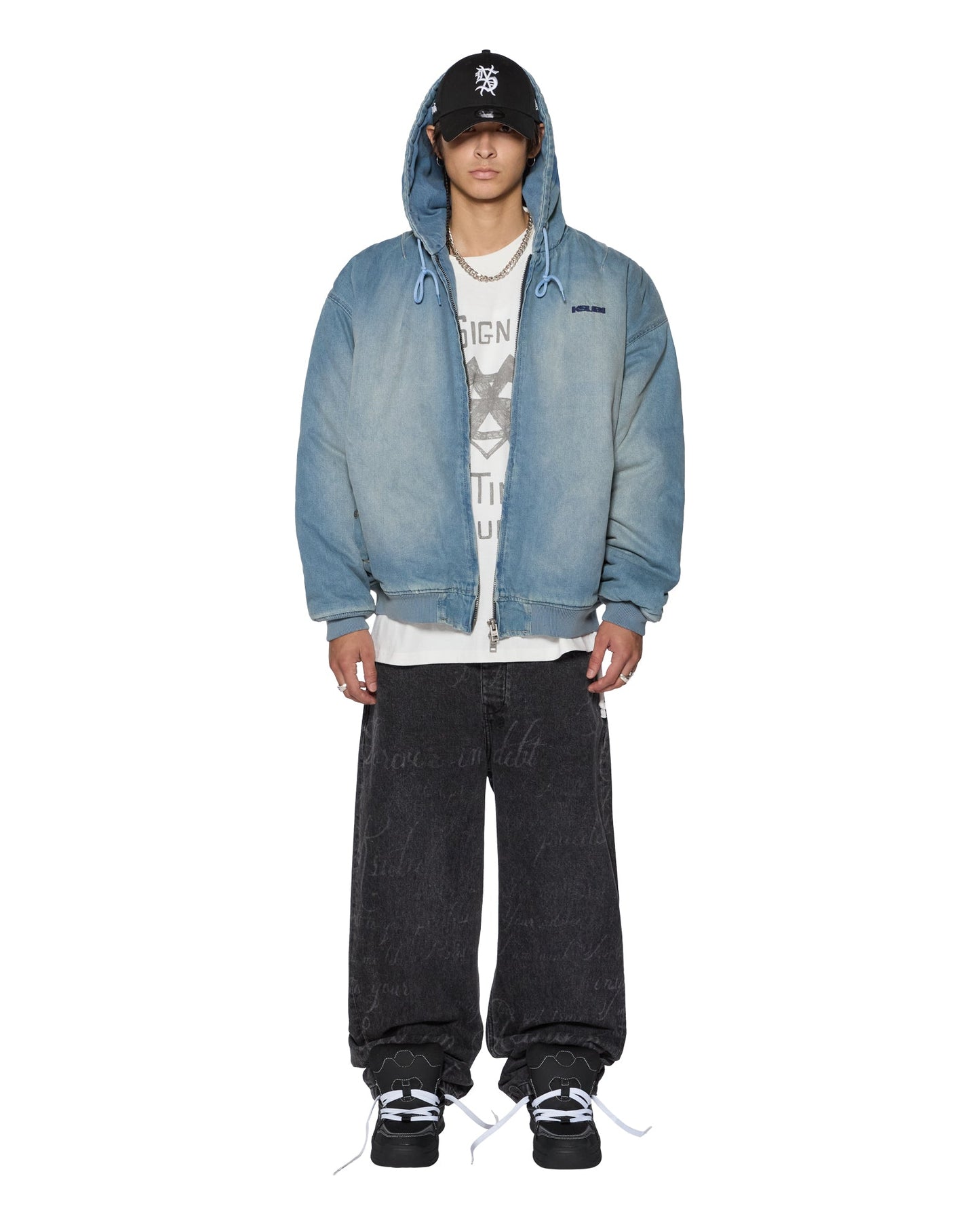 SLOUCH BOMBER JACKET FADED INDIGO