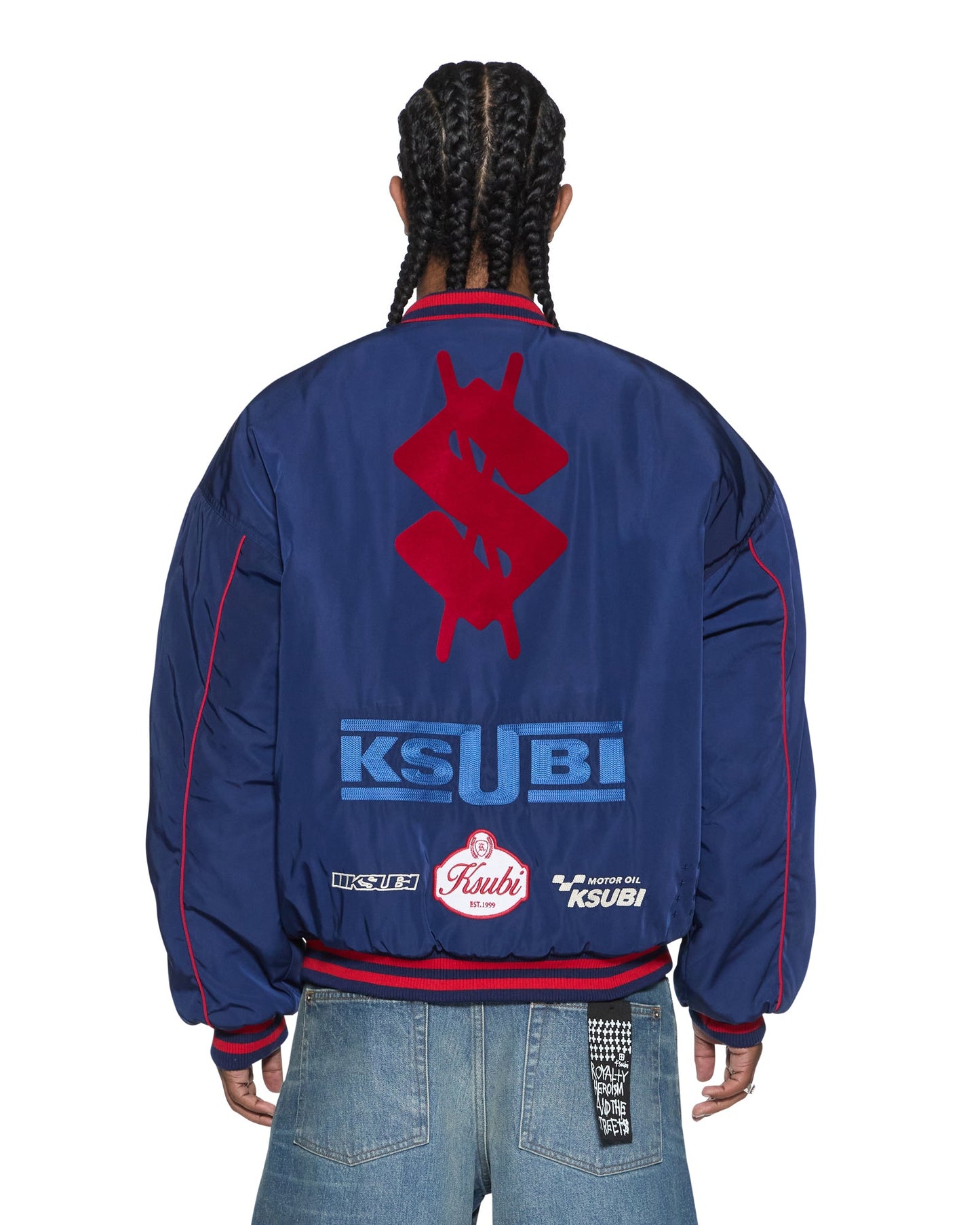 ZOOM MA-1 BOMBER JACKET SATIN BLUE
