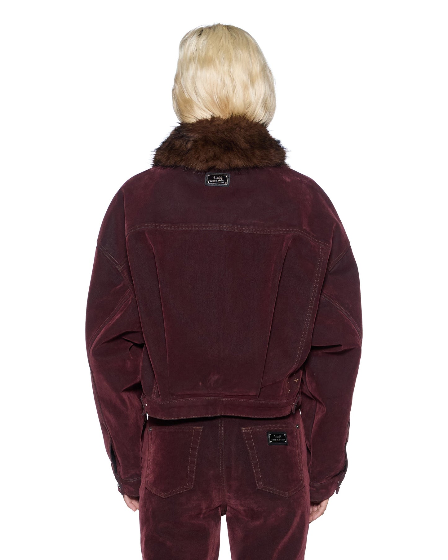 RELAXED TRUCKER JACKET MERLOT