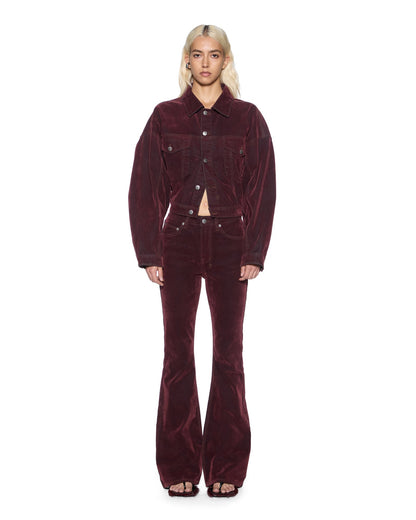 RELAXED TRUCKER JACKET MERLOT