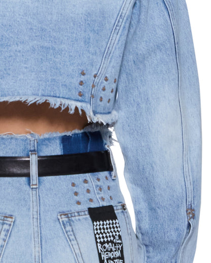 TORN OFF CROP TRUCKER VAPOUR
