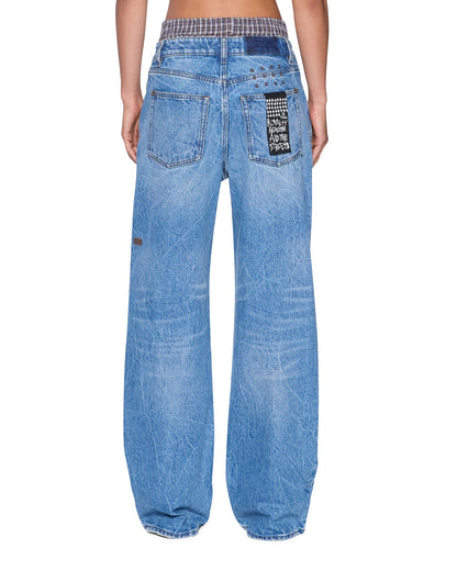 LOW RIDER JEAN LIBERTY BLUE PLAID
