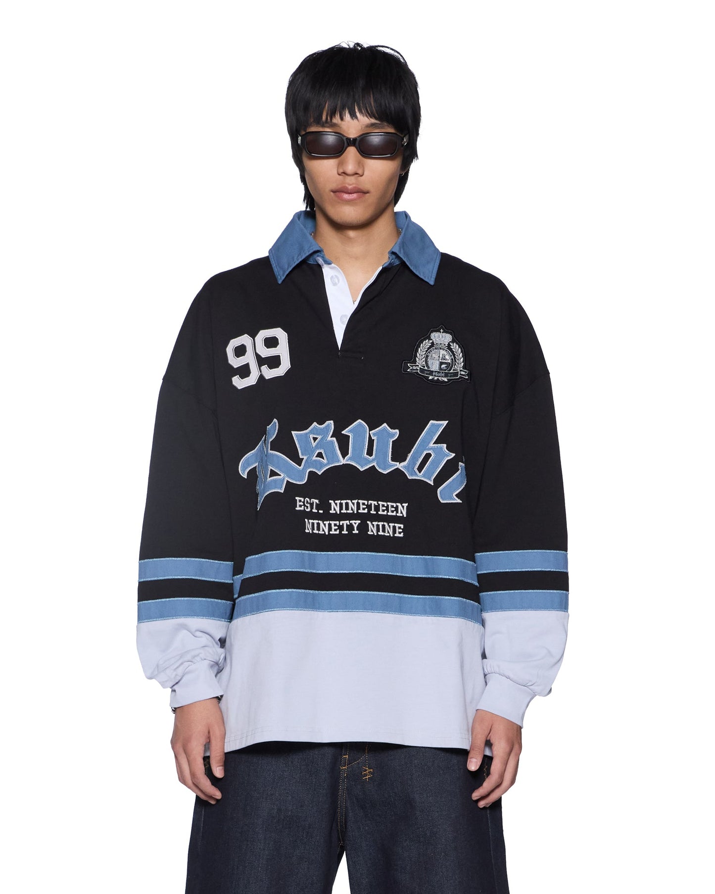 IDOL LS RUGBY FADED BLACK