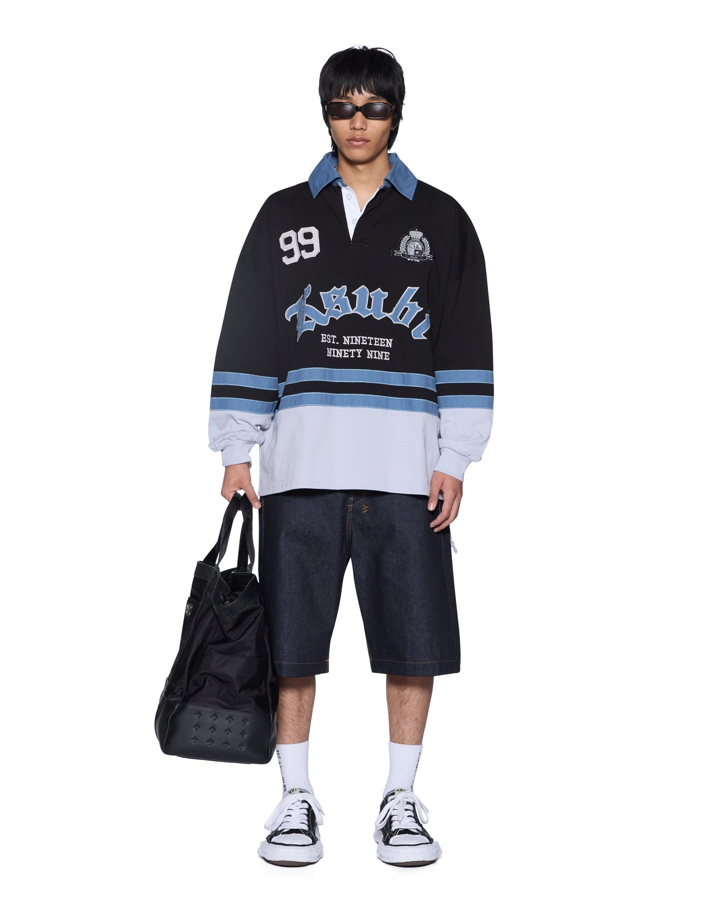 IDOL LS RUGBY FADED BLACK