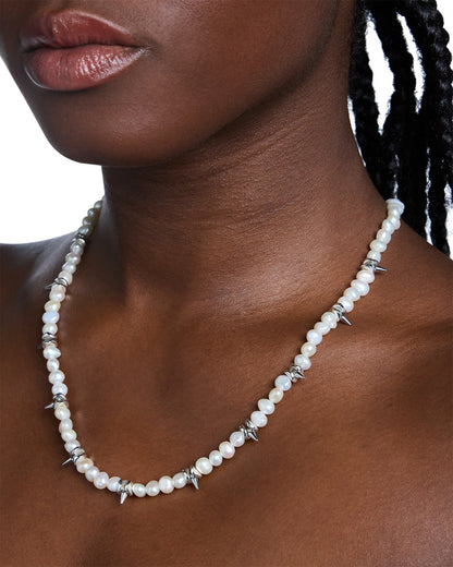 PEARL SPIKE NECKLACE