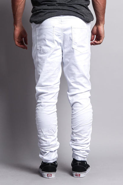 Scrunch Stacked Biker Twill Jogger Pants