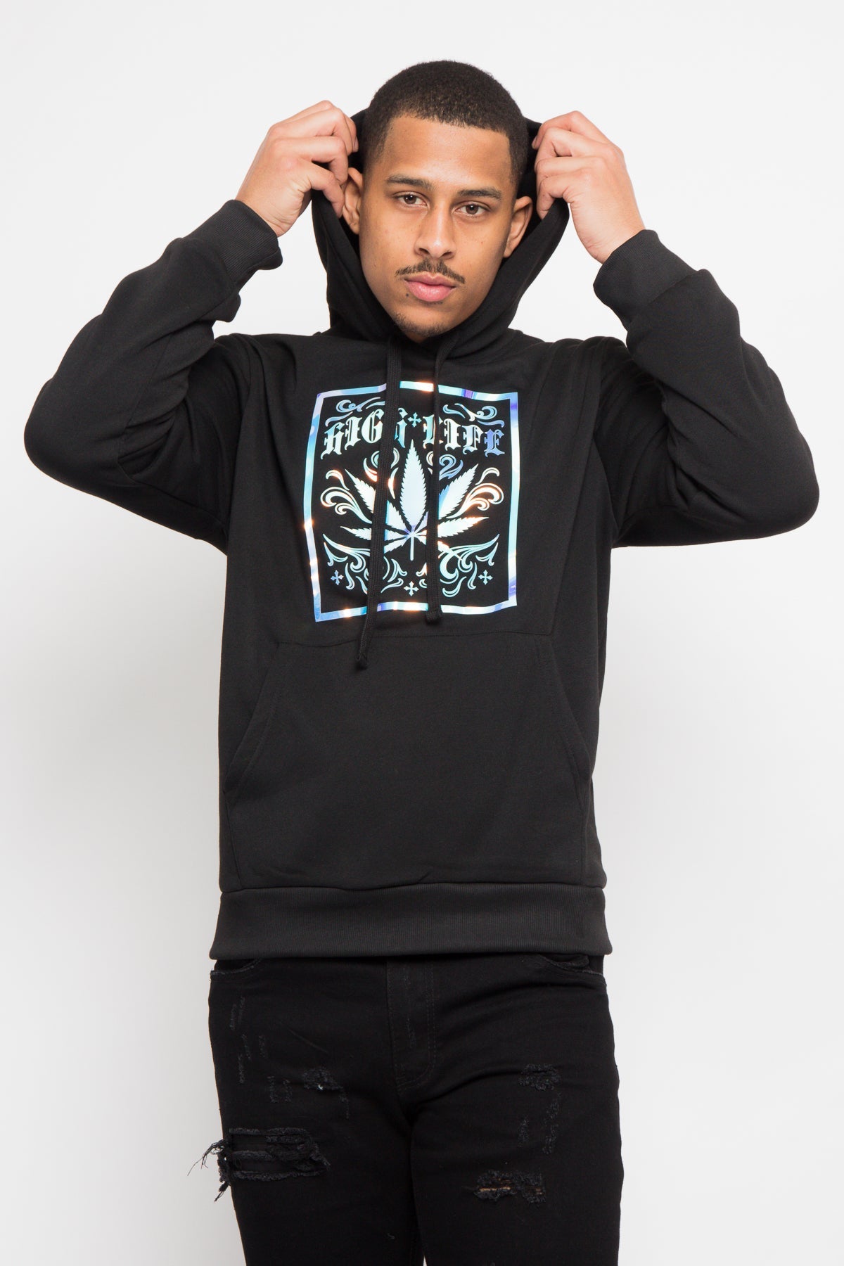Iridescent High Life Fleece Pullover Hoodie
