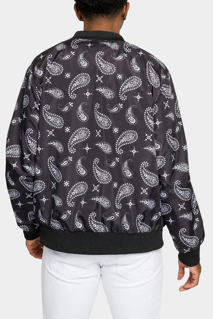 Paisley Print Bomber Jacket