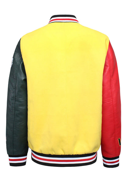 Patched Good Vibes Varsity Jacket
