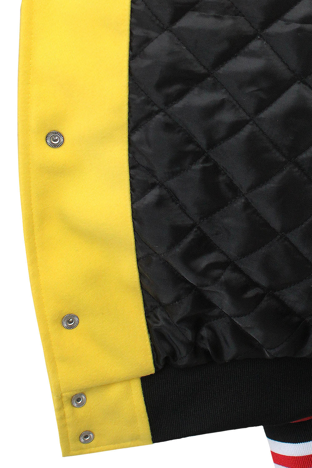 Patched Good Vibes Varsity Jacket