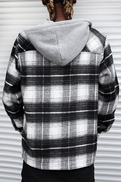 Men's Essential Hooded Flannel Overshirt