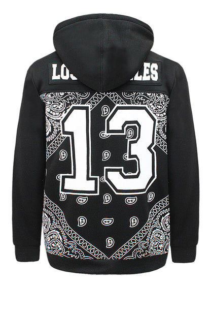 Men's Essential #13 Los Angeles Paisley Bandana Hoodie