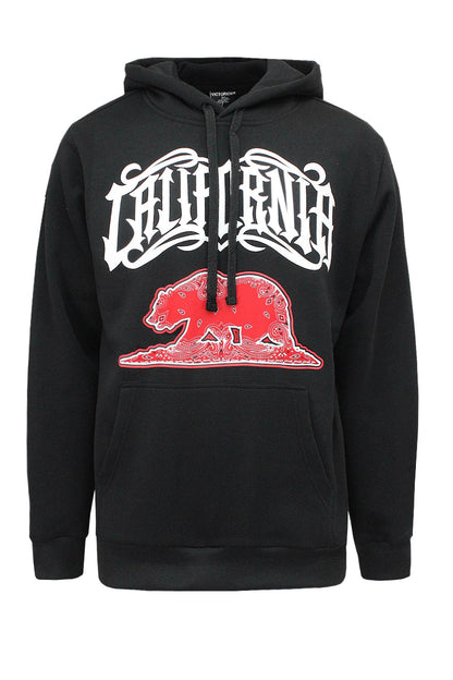 Men's California Bear Fleece Pullover Hoodie