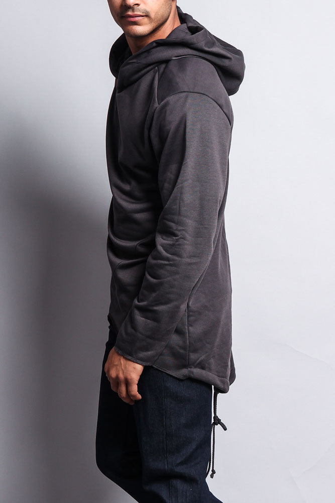 Long Length Fishtail Pullover Hoodie