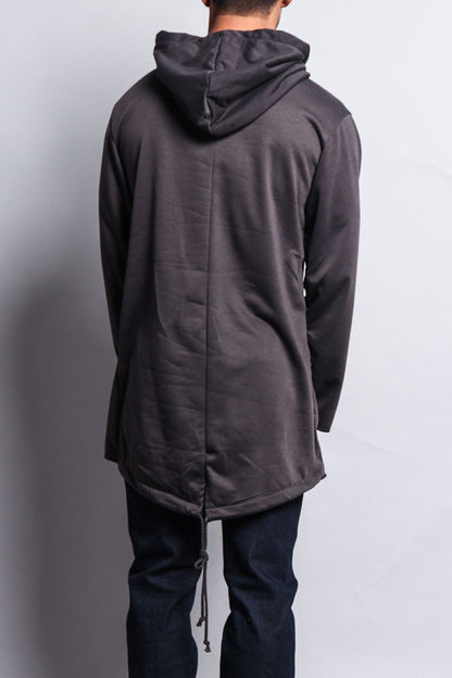 Long Length Fishtail Pullover Hoodie