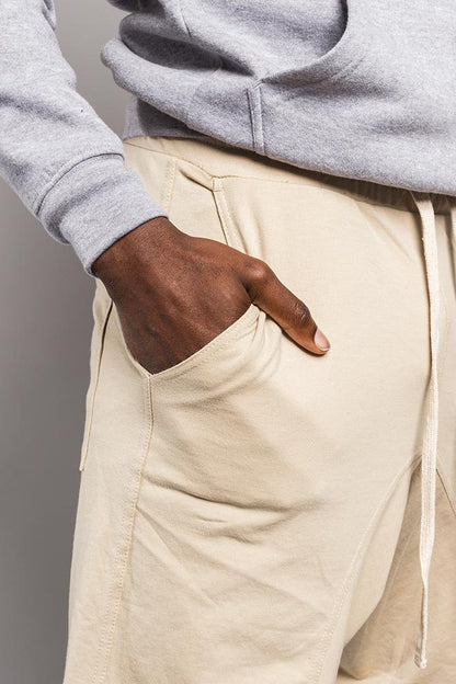 Dropped Crotch Sweat Shorts