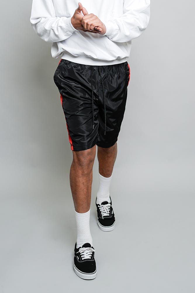 Side Striped Windbreaker Shorts
