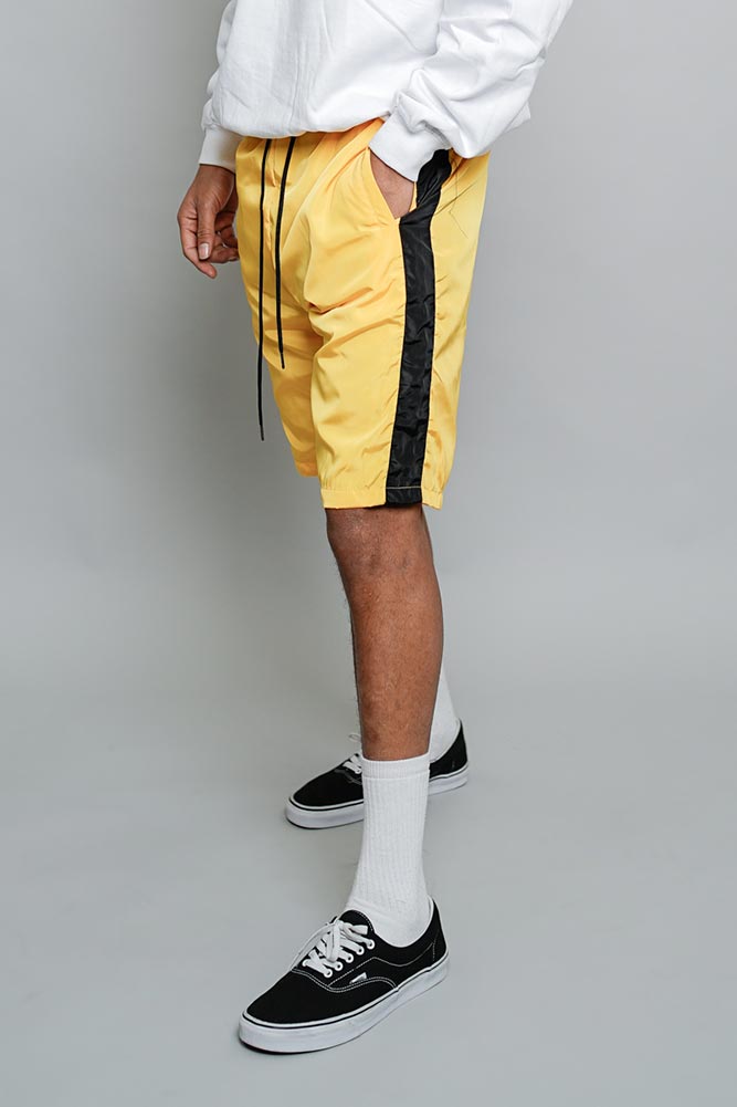 Side Striped Windbreaker Shorts