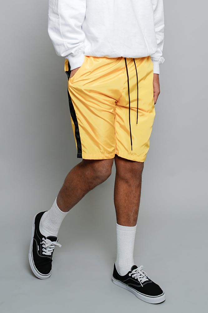 Side Striped Windbreaker Shorts