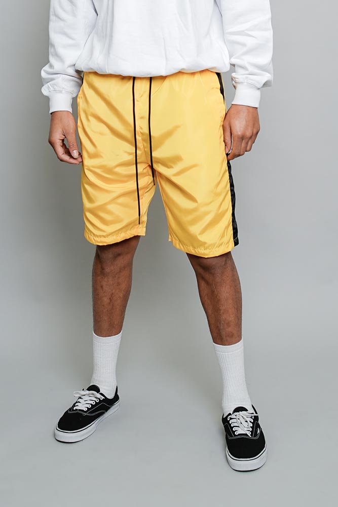 Side Striped Windbreaker Shorts