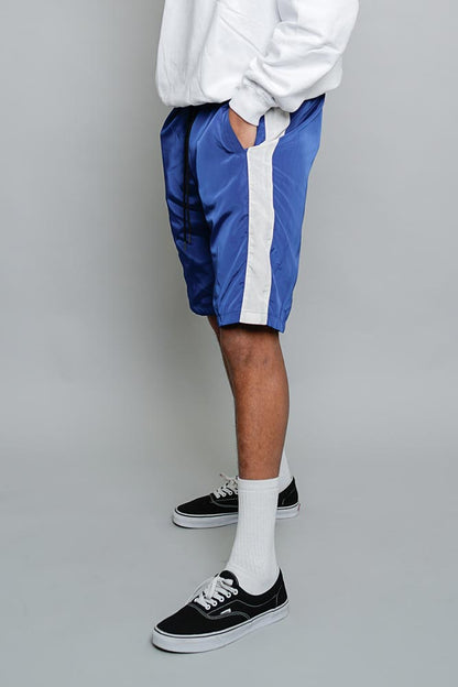 Side Striped Windbreaker Shorts