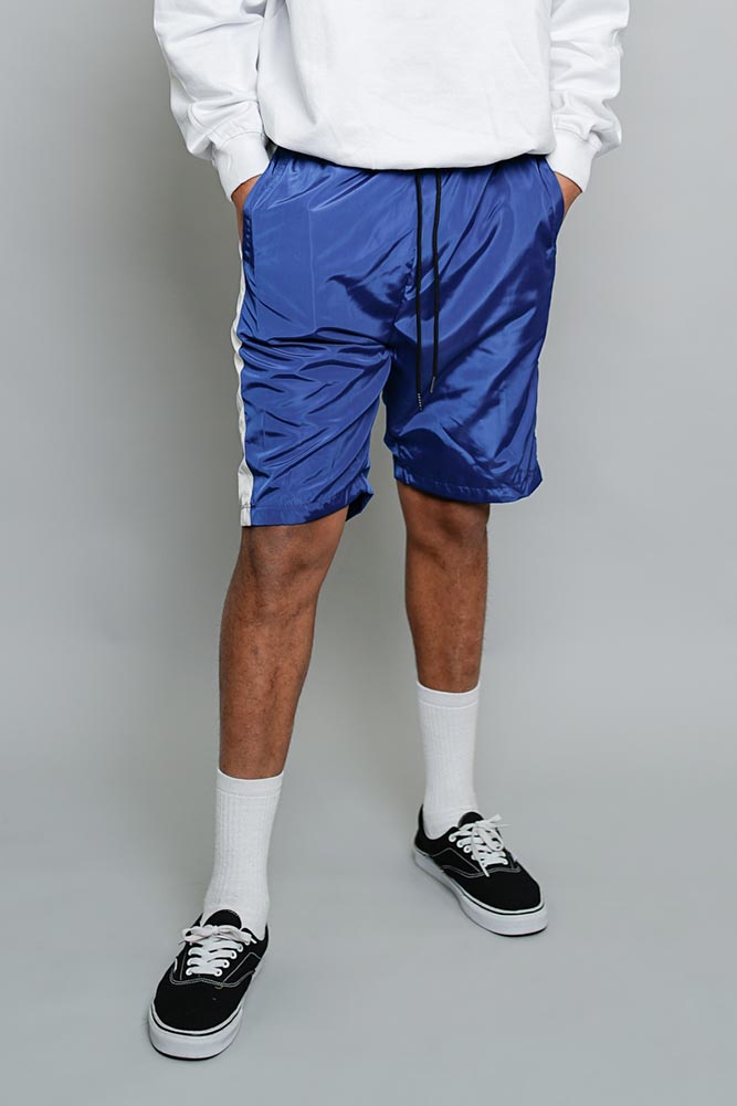 Side Striped Windbreaker Shorts