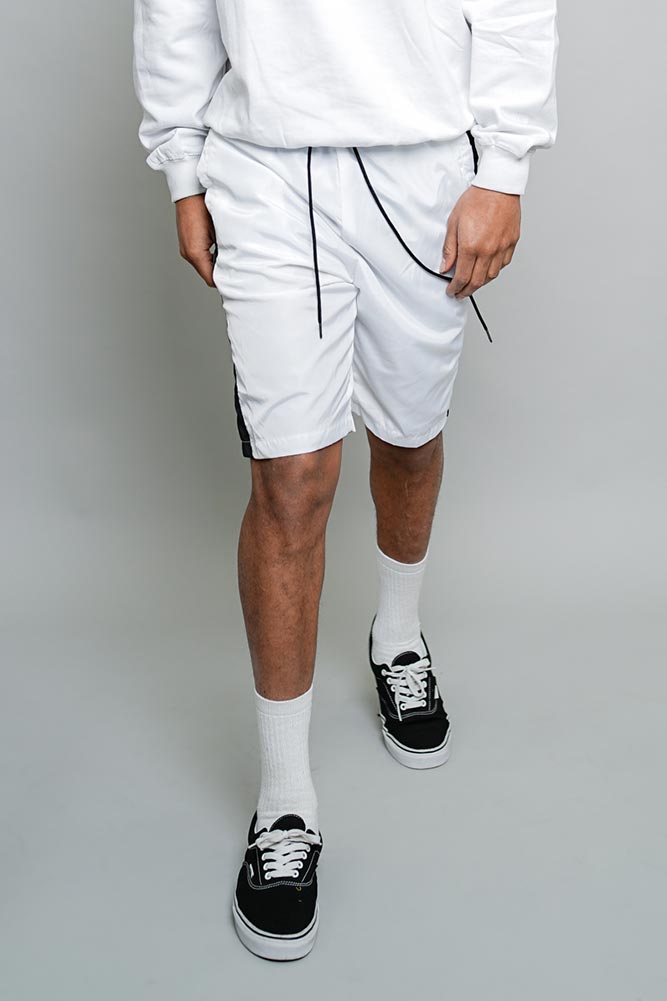 Side Striped Windbreaker Shorts