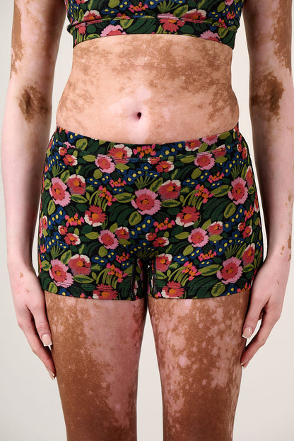 Kit - Viscose Boxer Shorts in Black Marie Print