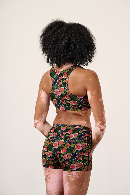 Kit - Viscose Boxer Shorts in Black Marie Print