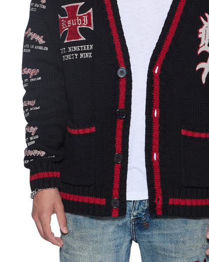 LEAGUE CARDIGAN BLACK