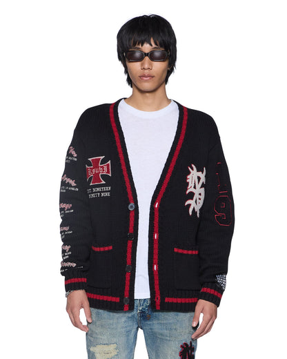 LEAGUE CARDIGAN BLACK