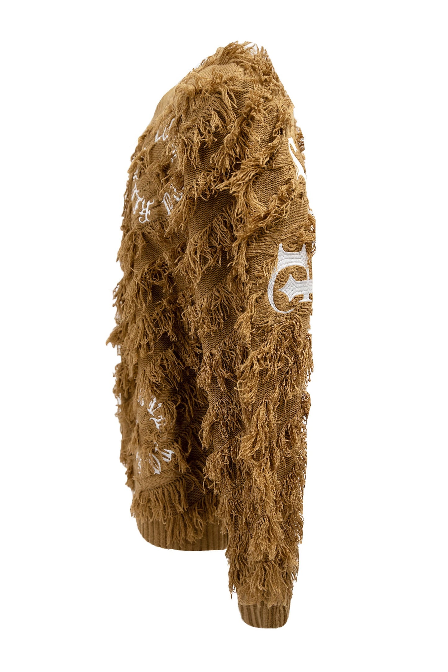Thread Fringe Embroidered Sweater