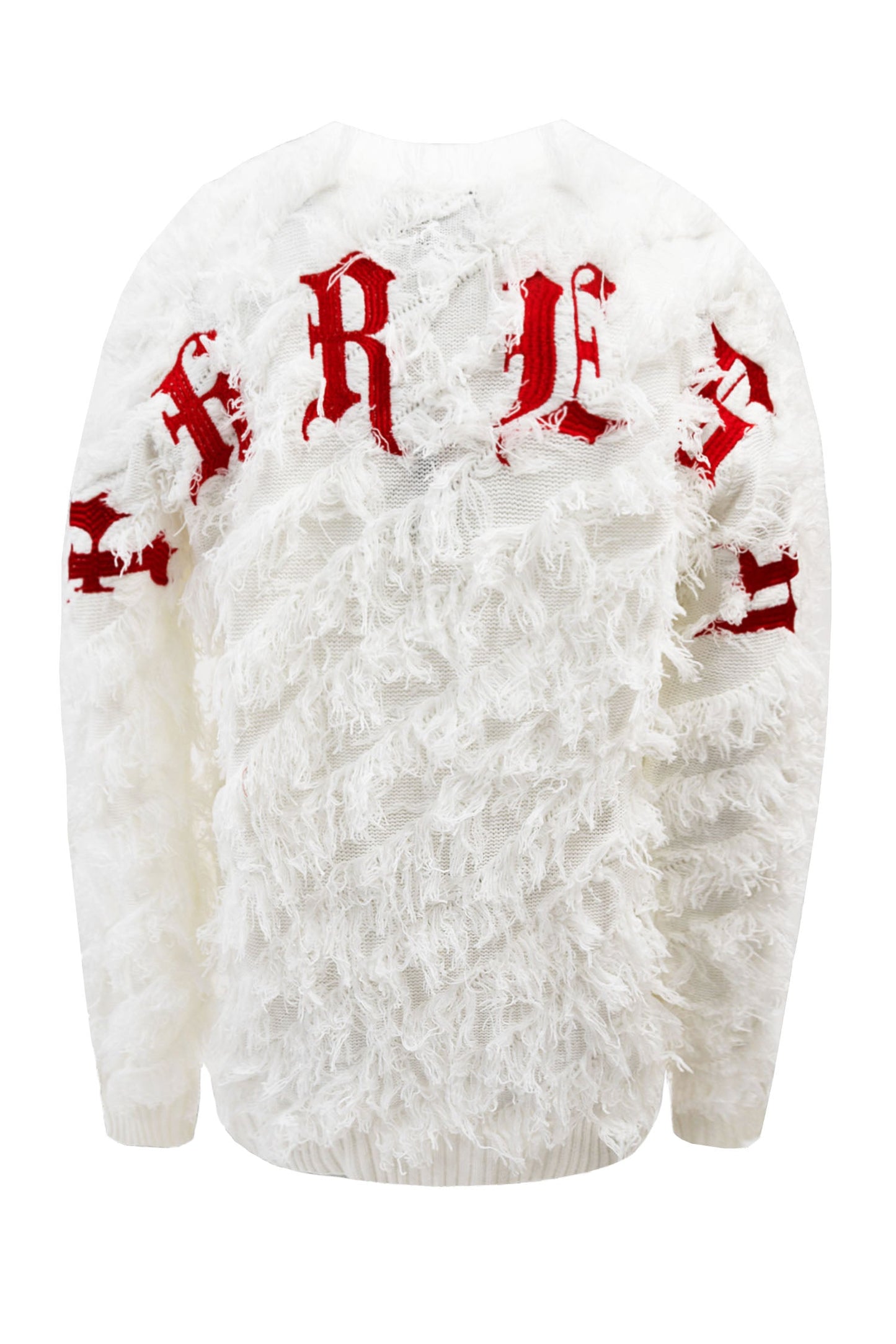Thread Fringe Embroidered Sweater