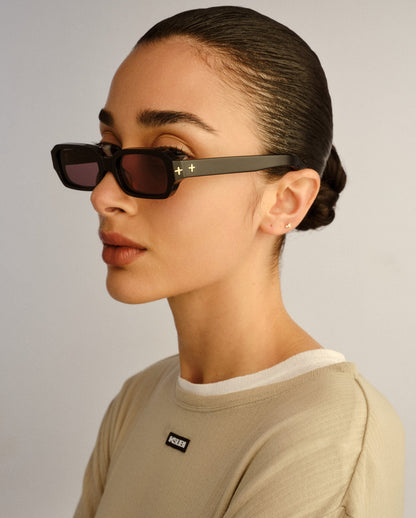 THE SEVEN SEVENS SUNGLASSES BLACK GOLD