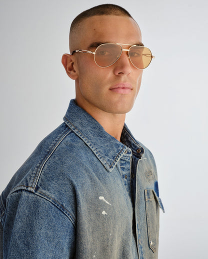 THE MONTANA SUNGLASSES GOLD AMBER