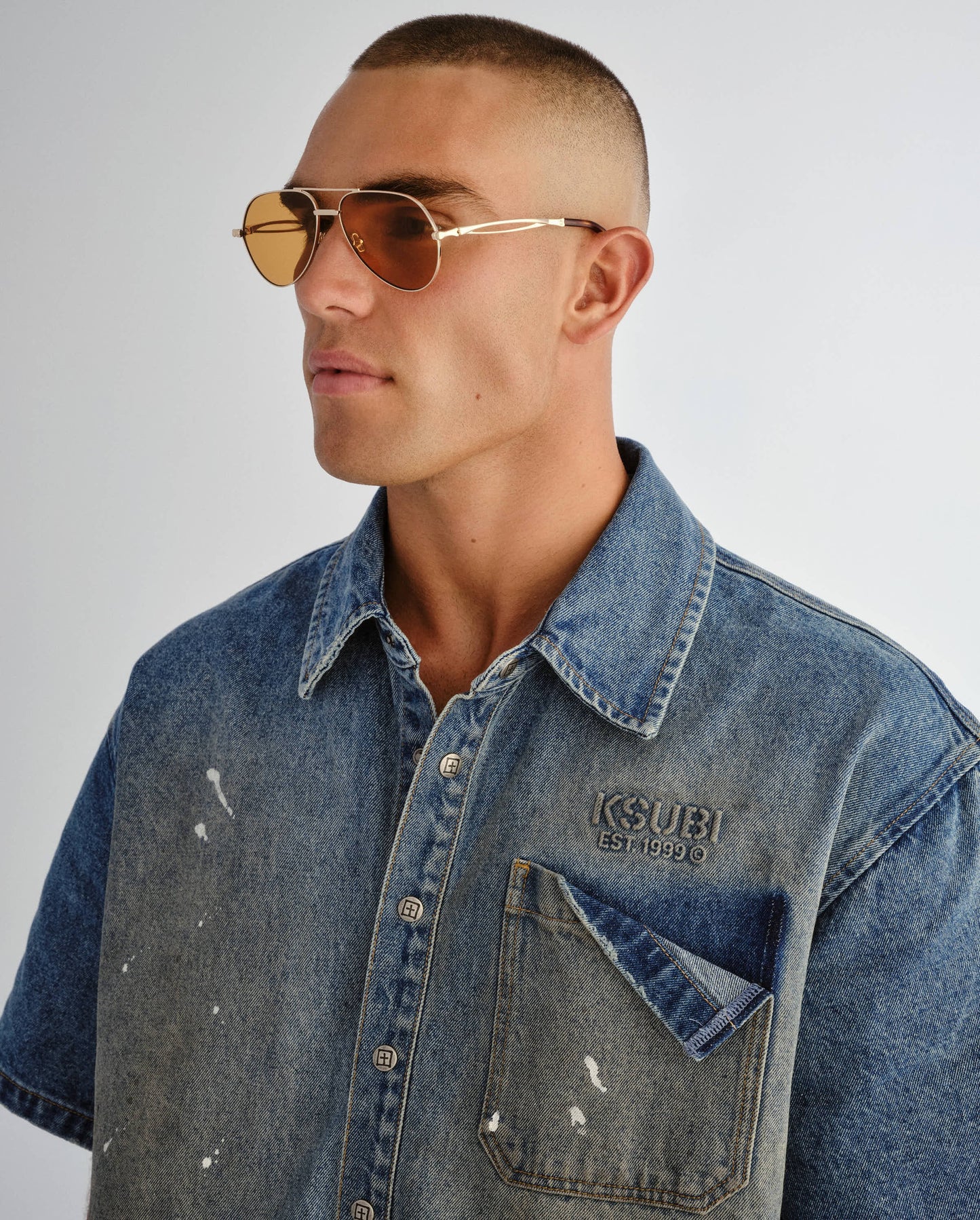 THE MONTANA SUNGLASSES GOLD AMBER