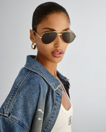 THE MONTANA SUNGLASSES GOLD GREEN
