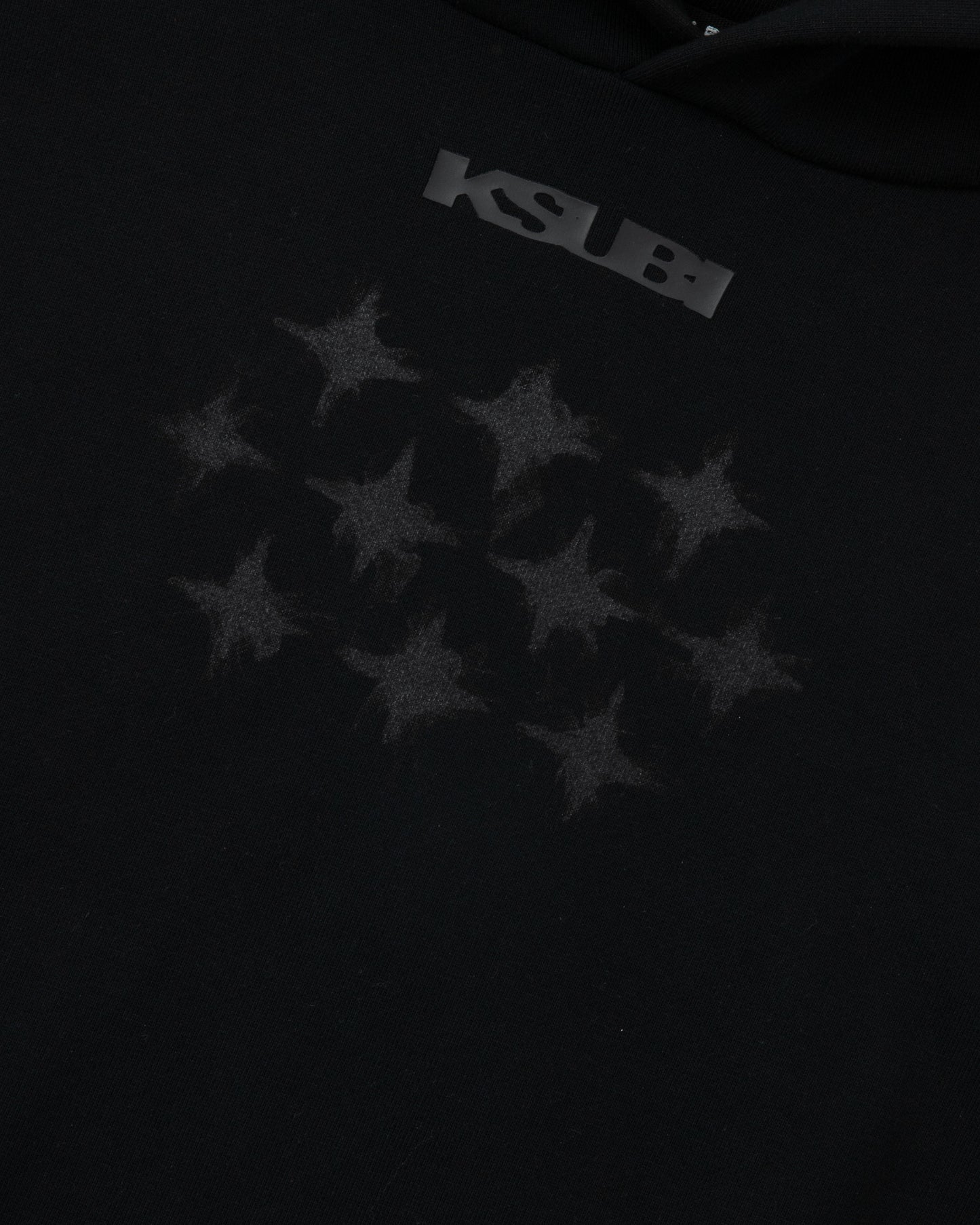 KSUBI X STAYME7O EKCESS HOODIE JET BLACK