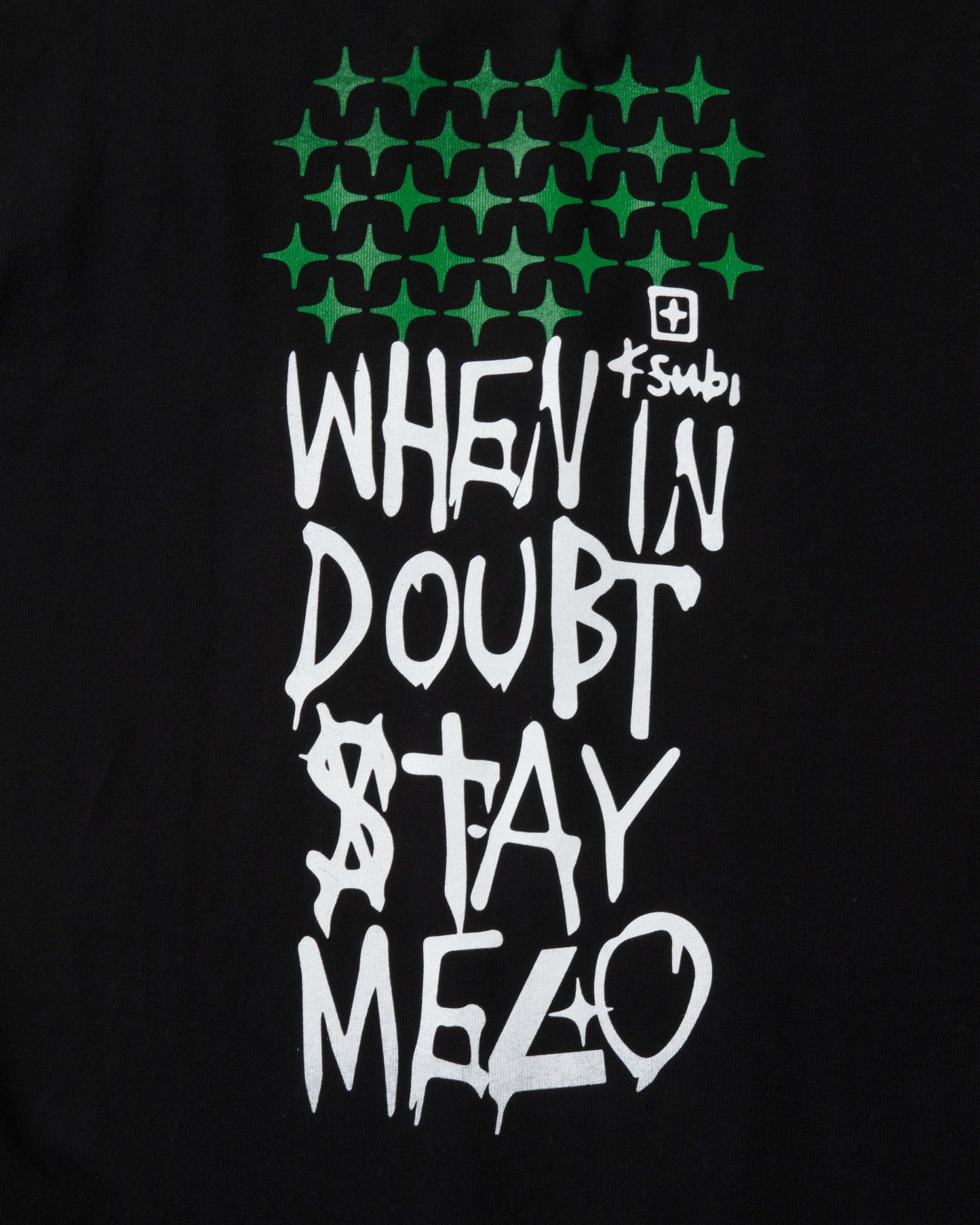KSUBI X STAYME7O EKCESS HOODIE JET BLACK