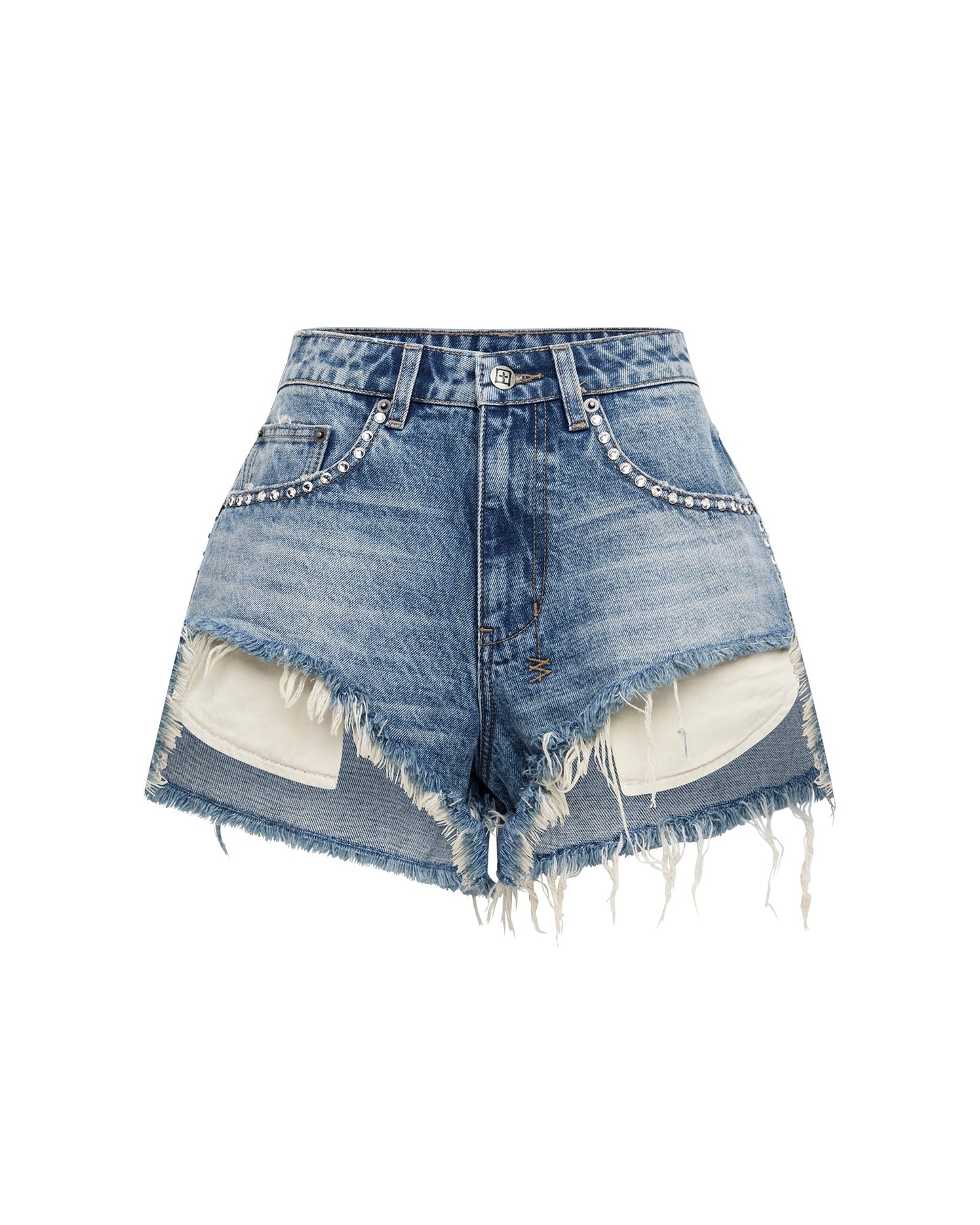 KUT OFF DENIM SHORT MAVERIK KRYSTAL