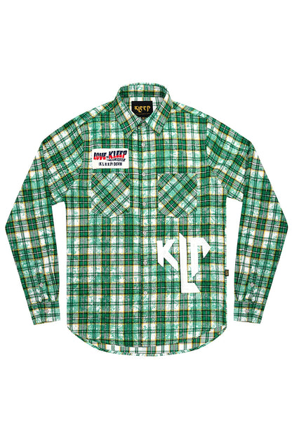 Men's Premium Bleached Multicolor Flannel Shirt