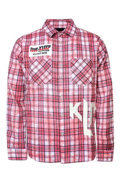 Men's Premium Bleached Multicolor Flannel Shirt