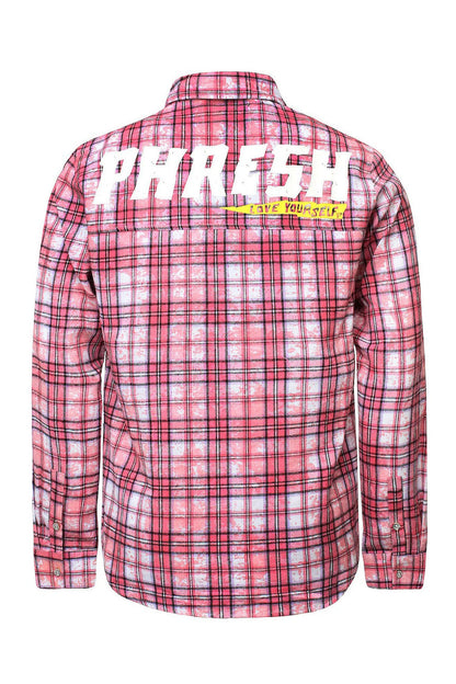Men's Premium Bleached Multicolor Flannel Shirt