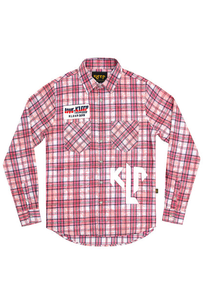 Men's Premium Bleached Multicolor Flannel Shirt