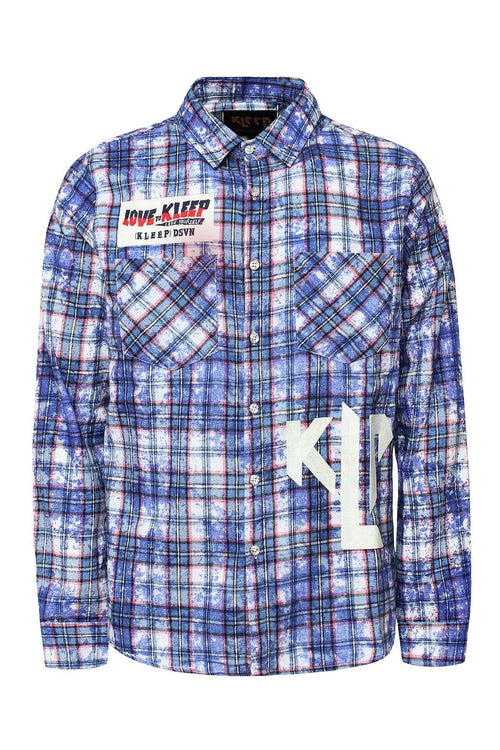 Men's Premium Bleached Multicolor Flannel Shirt