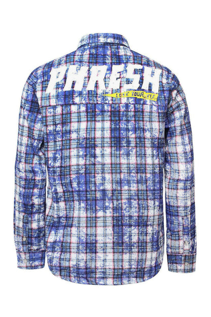 Men's Premium Bleached Multicolor Flannel Shirt